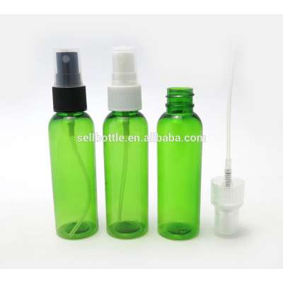 2oz yiwu made green plastic spray bottle with cover disinfectant alcohol spray