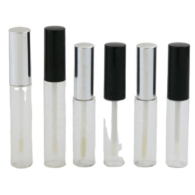 High quality 8ml 10ml clear plastic liquid lipstick tube chap stick liptint lip gloss bottle with brush cap cosmetic container